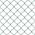 Clôture en chaîne avec 7 poteaux 1x10 m en acier galvanisé vert