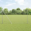Clôture Euro avec 7 poteaux en pointe 1,5x10 m Acier galvanisé