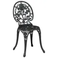Set de Bistro de Jardin 3 Pièces en Aluminium Couleur Noir