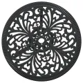 Set de Bistro de Jardin 3 Pièces en Aluminium Couleur Noir