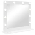 Miroir de maquillage avec éclairage LED Blanc 60x55x18 cm