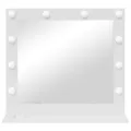 Miroir de maquillage avec éclairage LED Blanc 60x55x18 cm