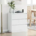 Table de chevet  avec LED Blanc 71x34,5x75 cm en bois d'ingénierie