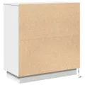 Table de chevet  avec LED Blanc 71x34,5x75 cm en bois d'ingénierie