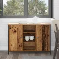 Buffet  en bois ancien 100x35x70 cm en bois d'ingénierie et acier