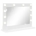 Miroir de vanité avec lumières LED blanc 60x45x18 cm