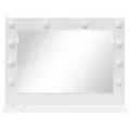 Miroir de vanité avec lumières LED blanc 60x45x18 cm