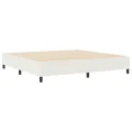 Lit Box Spring Crème 200x200 cm en Tissu Côtelé
