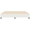 Lit Box Spring Crème 200x200 cm en Tissu Côtelé