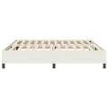 Lit Box Spring Crème 200x200 cm en Tissu Côtelé
