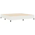 Lit Box Spring Crème 200x200 cm en Tissu Côtelé