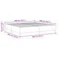 Lit Box Spring Crème 200x200 cm en Tissu Côtelé