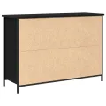 Buffet Chêne Noir 100x35x70 cm Bois d'ingénierie et Acier