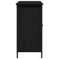 Buffet Chêne Noir 100x35x70 cm Bois d'ingénierie et Acier