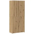 Buffet haut en chêne artisanal 40x42,5x185 cm en bois d'ingénierie