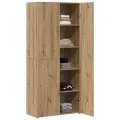 Buffet haut en chêne artisanal 40x42,5x185 cm en bois d'ingénierie