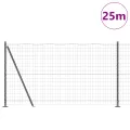 Clôture Euro avec 13 poteaux flasqués 1,2x25 m en acier galvanisé