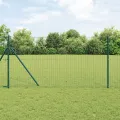 Clôture Euro avec 13 poteaux 1.2x25 m en acier galvanisé vert
