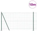 Clôture Euro avec 7 poteaux flanqués 1,2x10 m en acier galvanisé
