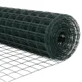 Clôture Euro avec 7 poteaux flanqués 1,2x10 m en acier galvanisé