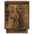 Armoires de chevet avec lumières LED 2 pcs Chêne fumé 39x34,5x50 cm