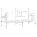 Lit de jour  avec lit escamotable blanc 75x190 cm en acier