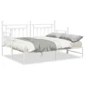 Lit de jour  avec lit escamotable blanc 75x190 cm en acier