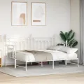 Lit de jour  avec lit escamotable blanc 75x190 cm en acier