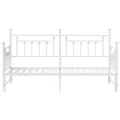 Lit de jour  avec lit escamotable blanc 75x190 cm en acier