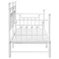Lit de jour  avec lit escamotable blanc 75x190 cm en acier