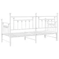 Lit de jour  avec lit escamotable blanc 75x190 cm en acier