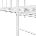 Lit de jour  avec lit escamotable blanc 75x190 cm en acier