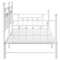 Cadre de lit jour  avec lit gigogne blanc 90x200 cm en acier