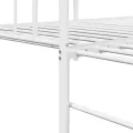 Cadre de lit jour  avec lit gigogne blanc 90x200 cm en acier