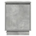 Tables de chevet avec lumières LED 2 pcs Gris béton 39x34,5x50 cm