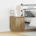 Table de chevet avec lumières LED en chêne artisan 39x34,5x50 cm