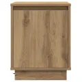 Table de chevet avec lumières LED en chêne artisan 39x34,5x50 cm