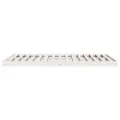 Structure de lit au sol  Blanche 200x220 cm en bois massif de pin