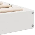 Structure de lit au sol  Blanche 200x220 cm en bois massif de pin