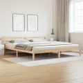Lit  avec tête de lit 180x220 cm en bois de pin massif