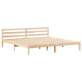 Lit  avec tête de lit 180x220 cm en bois de pin massif