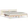 Lit  avec tête de lit 180x220 cm en bois de pin massif