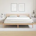 Lit  avec tête de lit 180x220 cm en bois de pin massif