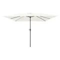 Parasol de jardin carré  295x245 cm Blanc Sable