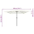 Parasol de jardin carré  295x245 cm Blanc Sable