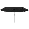 Parasol de jardin  avec des lumières LED ø395x245 cm Noir