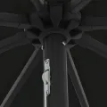 Parasol de jardin  avec des lumières LED ø395x245 cm Noir
