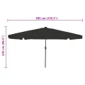 Parasol de jardin  avec des lumières LED ø395x245 cm Noir