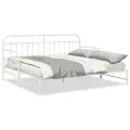 Lit Daybed avec lit tiroir blanc 100x200 cm en métal