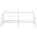Lit Daybed avec lit tiroir blanc 100x200 cm en métal